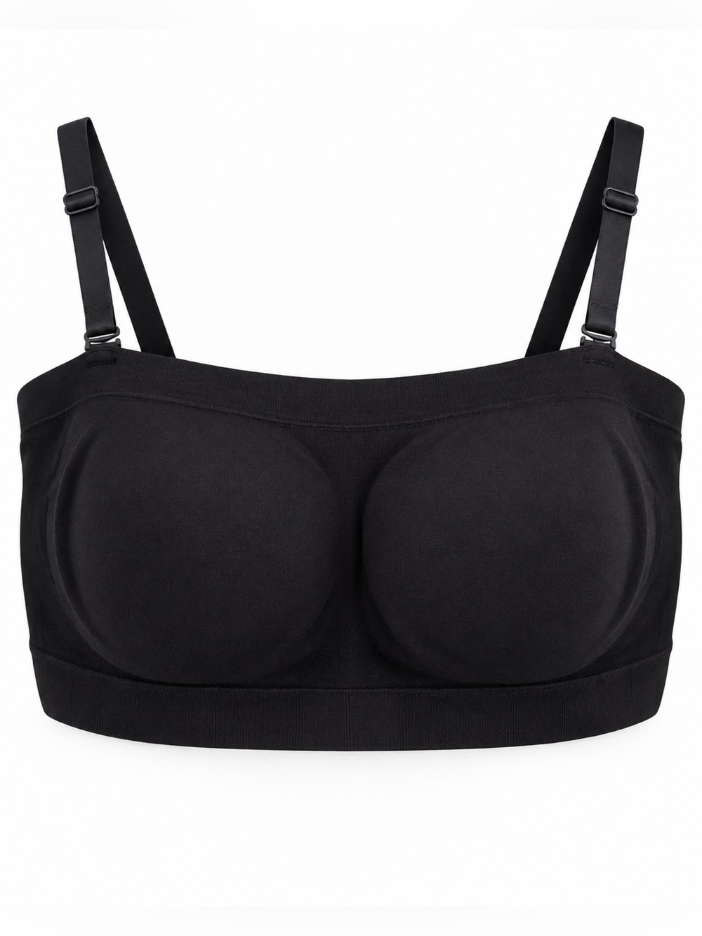Truekind Black Wireless Bra M NWOT Removable Straps Molded Cups Convertible